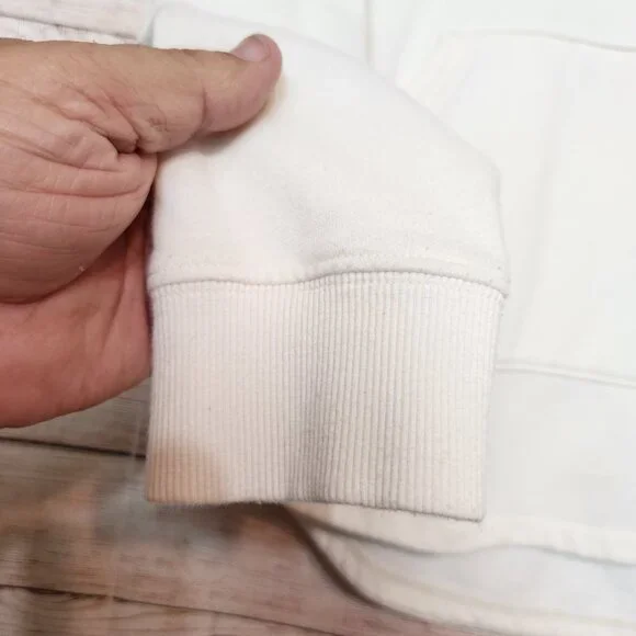 The North Face Half Dome Sweatshirt Hoodie Pullover Size L Ivory Pink Blue Women - Picture 4 of 16